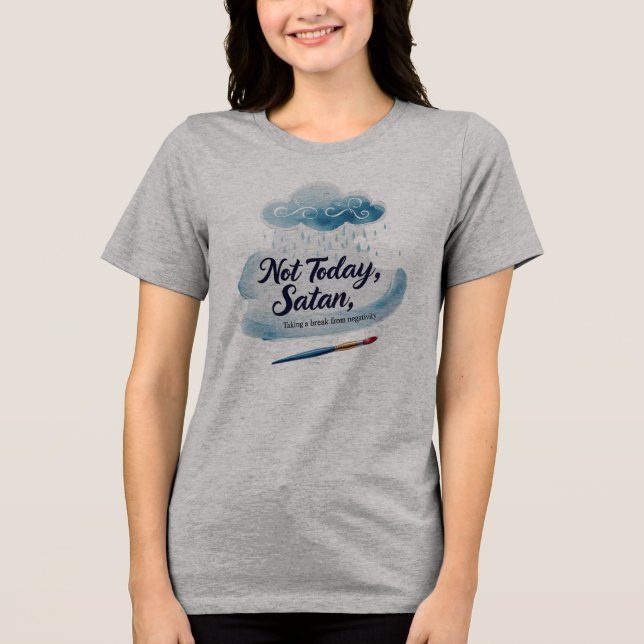Camiseta Suave Chuva para Mulheres (Frente)