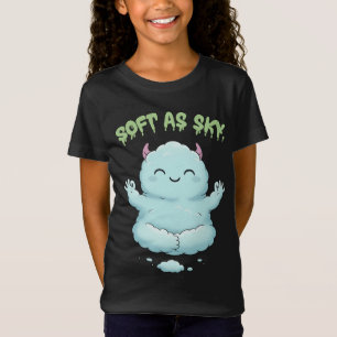 Camiseta Suave como o Céu: Monstro Nuvem Kawaii Zen Yoga &
