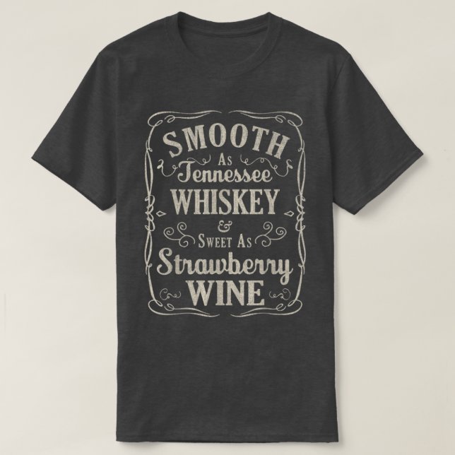 Camiseta Suave Como Tennessee Whiskey Country Music (Frente do Design)