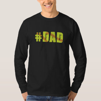 Camiseta Suave do Pai de Softball X0008 para Homens Retro d