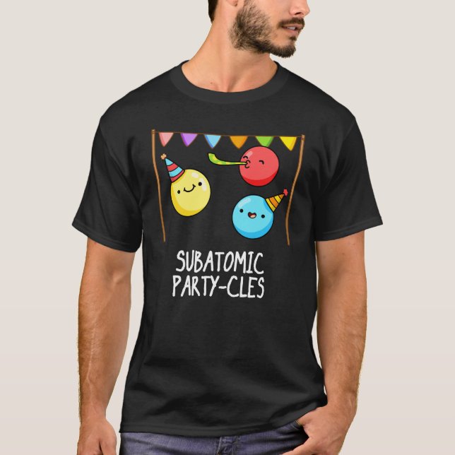 Camiseta Sub-Força Atômica - Ciência Engraçada Pun Dark BG (Frente)