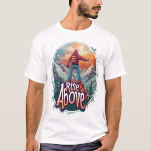 Camiseta Suba Acima do Design do Clima Montanhês - Conquist