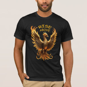 Camiseta Suba Acima do Pássaro Mítico do Fogo da Phoenix