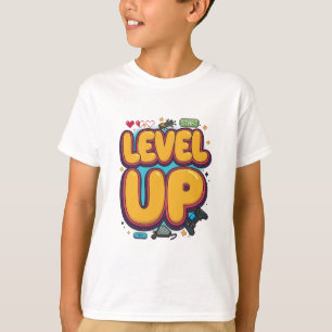 Camiseta Suba de Nível! Motivação e Conquista de Jogos