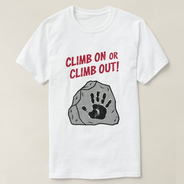 Camiseta Suba ou sobe (Frente do Design)
