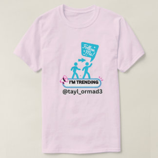 CAMISETA SUBA PARA A FAMA INFLUENCIADOR MÍDIA ROSA CLARO AZ