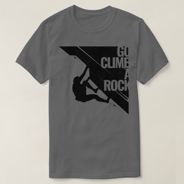 Camiseta Suba Um Design de Aventura de Rock Outdoor (Frente do Design)