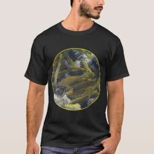 Camiseta Subaquático - Cardume de Peixes Amarelos em Bonair