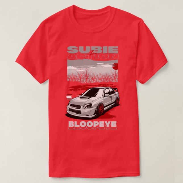 Camiseta Subaru Impreza Bloopeye White (Frente do Design)