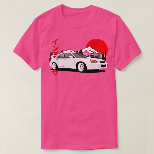 Camiseta Subaru Impreza Retro Style 20022005 (Frente do Design)