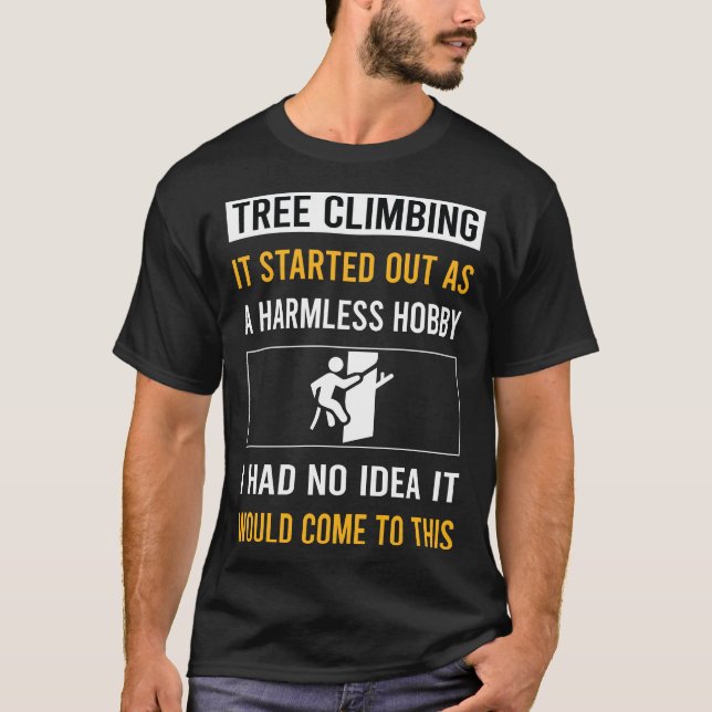 Camiseta Subida de Árvore de Hobby Inocente (Frente)