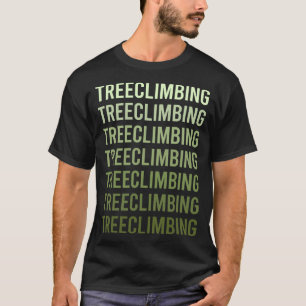 Camiseta Subida de Árvore de Texto Verde