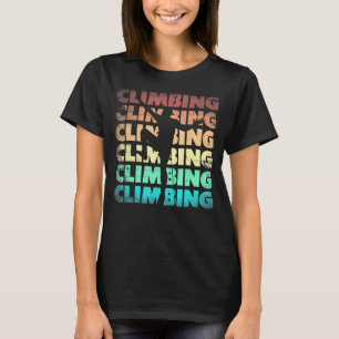 Camiseta Subida de Muro Subindo na Escala de Pedras Retro-R