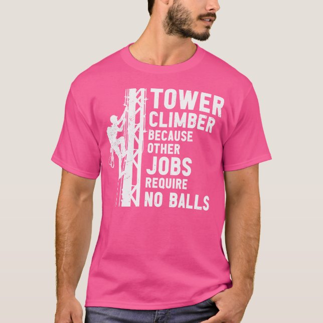 Camiseta Subida de Torre de Técnicas Climáticas em Torre, H (Frente)