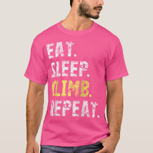 Camiseta Subida do Sono Repetir Pedra Escalando Baseball