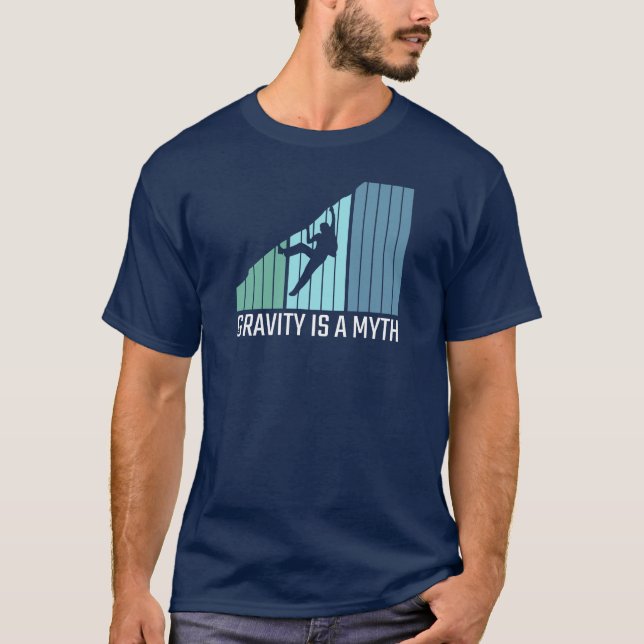 Camiseta Subindo - A gravidade é um mito (Frente)
