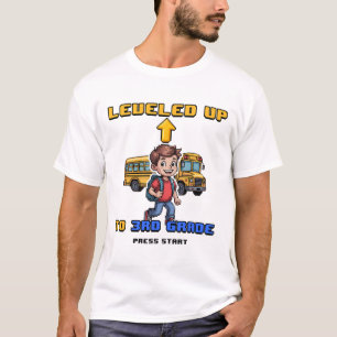 Camiseta Subindo de Nível 3ª Série Ck Para Escola Garoto Di
