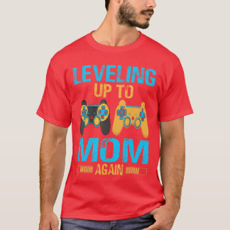 Camiseta Subindo de Nível Mamãe Novamente Presente de Jogo 