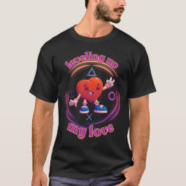 Camiseta Subindo de Nível Meu Coração de Gamer no Dia dos N
