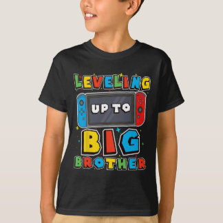 Camiseta Subindo de Nível Para Irmão Mais Velho Para Menino