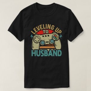 Camiseta Subindo de Nível Para Noivo Marido Para Ser Soltei