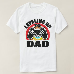 Camiseta Subindo de Nível Para Papai Piadas de Jogos de Vid