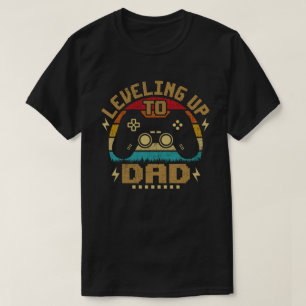 Camiseta Subindo de Nível Para Papai Piadas de Jogos de Vid