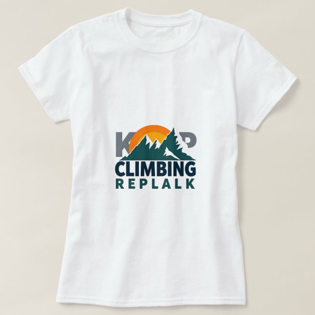 Camiseta Subindo Design de Aventura Replak (Frente do Design)