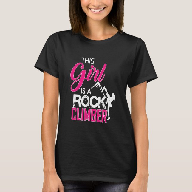 Camiseta Subindo - Esta Menina É Uma Escalada De Rock Subin (Frente)