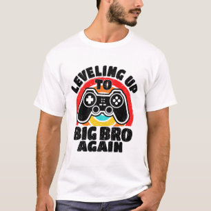 Camiseta Subindo Para Big Bro Novamente Irmão Gamer Vintage