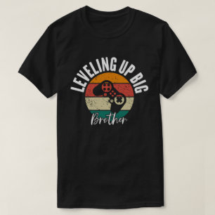 Camiseta Subindo para o nível de irmão mais velho, gamer en