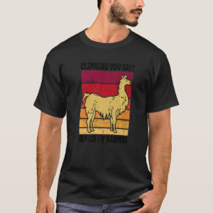 Camiseta Subindo Você Diz Alpaca Minha Harness 3