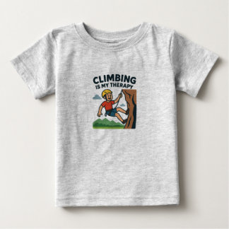 Camiseta Subir é Minha Terapia Desenho de Escalador de Roch
