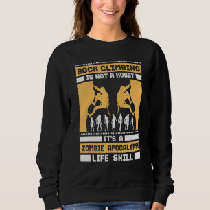 Camiseta Subir É Um Zombie Apocalypse Life Skill Rock Cl