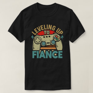 Camiseta Subiu de Nível para Noivo Gamer Recém-Nomeado Casa