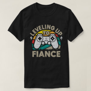 Camiseta Subiu de Nível para Noivo Gamer Recém-Nomeado Casa