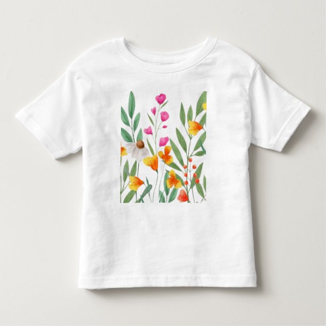 Camiseta Sublimação de flores silvestres (Frente)