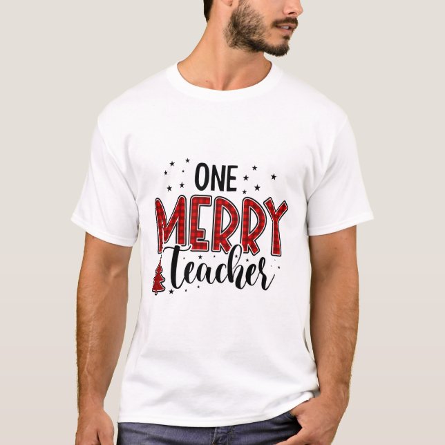 Camiseta Sublimação de Natal para Professores de Uma Feliz (Frente)