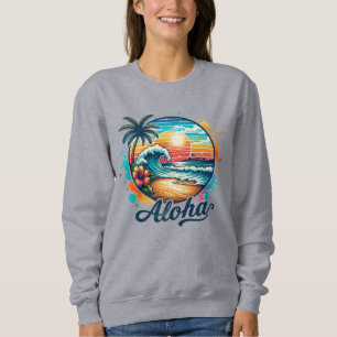 Camiseta Sublimação de Vintage Beach Aloha-94953
