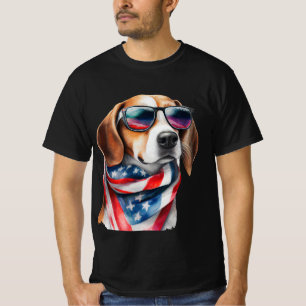 Camiseta Sublimação do Cão-Beagle Camisa-Aquarela