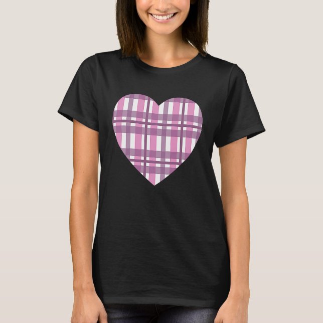 Camiseta Sublimation Valentine Plaid Heart Nr 2 L (Frente)