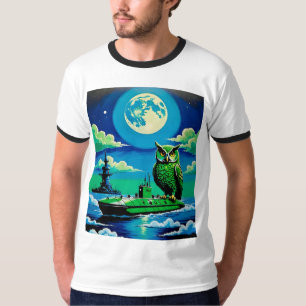 Camiseta Submarina Gigante de Coruja Verde