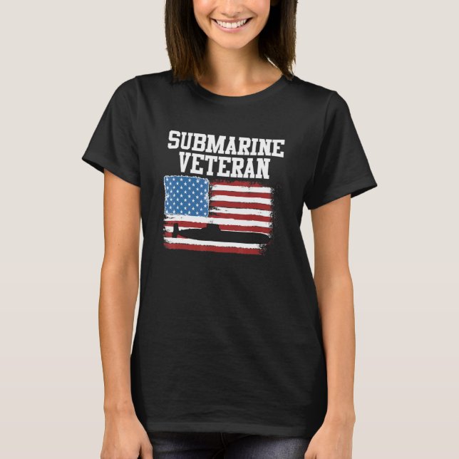 Camiseta Submarine Veteran For Submariner Navyy Mom (Frente)