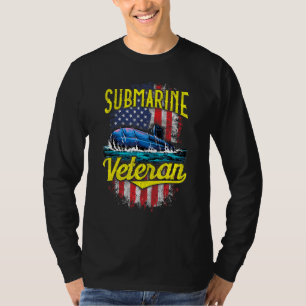 Camiseta Submarino aposentado submarino Us Silent Ser
