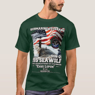 Camiseta Submarino de Ataque SSN21 do USS Seawolf