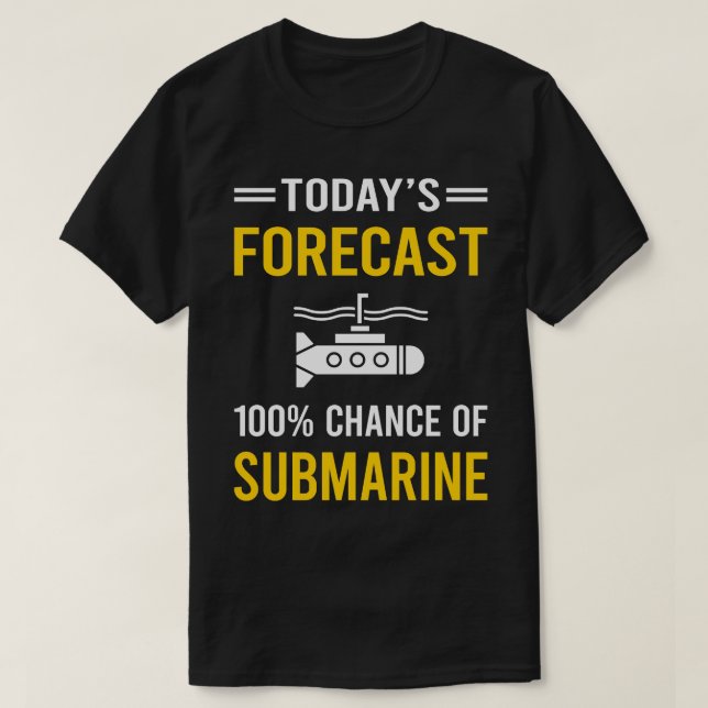 Camiseta Submarino de Previsão Hoje (Frente do Design)