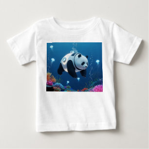 Camiseta Submarino Panda Surreal Explorando R Bioluminescen