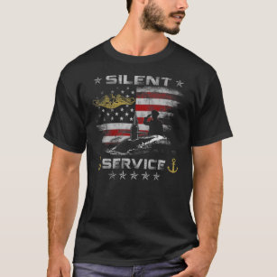 Camiseta Submarinos Marinhos dos EUA - Silencioso Service V