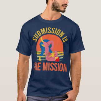 Camiseta Submissão É A Missão À Qual O Design Jiu Jitsu Tan