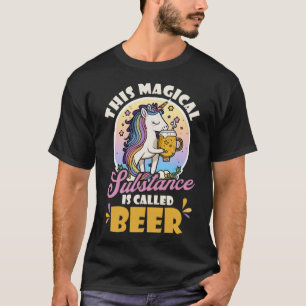 Camiseta Substância Mágica Chamada Design de Cerveja Pullo